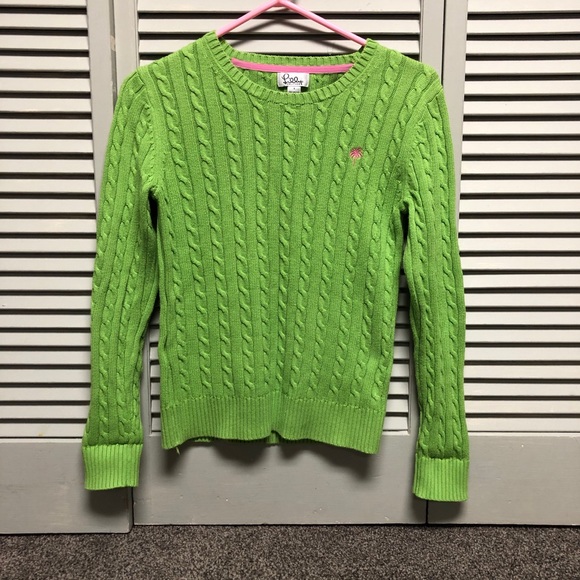 Green Lily Pulitzer Cable Knit Sweater - Picture 2 of 4